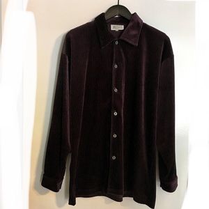 L/S velvet shirt. Deep purple. Good condition.